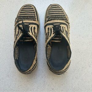 Robert Clergerie Woven Raffia Sneakers